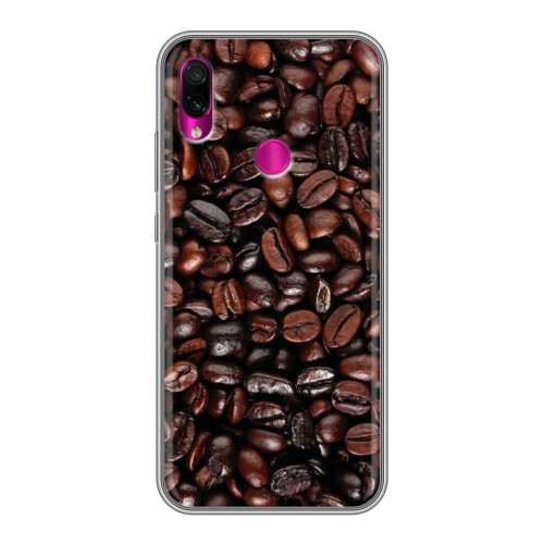 Дизайнерский силиконовый чехол для Xiaomi RedMi Note 7 кофе текстуры