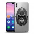 Полупрозрачный дизайнерский пластиковый чехол для Huawei Honor 8X Max Прозрачные обезьяны