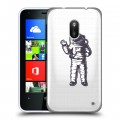Полупрозрачный дизайнерский силиконовый чехол для Nokia Lumia 620 Прозрачный космос