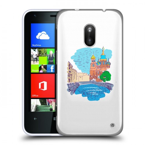 Полупрозрачный дизайнерский силиконовый чехол для Nokia Lumia 620 Санкт-Петербург