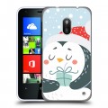 Дизайнерский силиконовый чехол для Nokia Lumia 620  Новогоднее смешенное