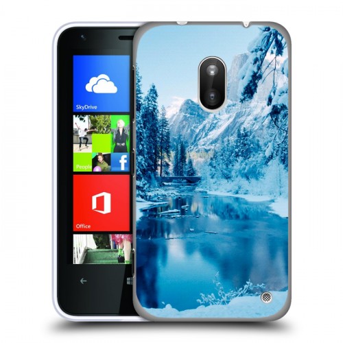 Дизайнерский пластиковый чехол для Nokia Lumia 620 зима