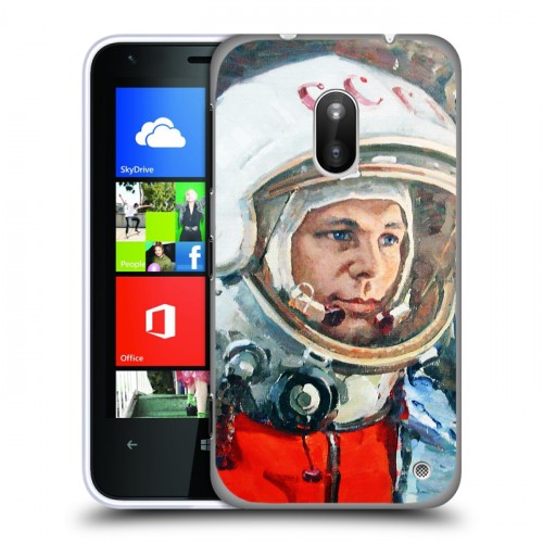 Дизайнерский пластиковый чехол для Nokia Lumia 620 Юрий Гагарин