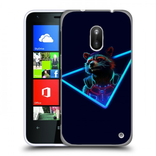 Дизайнерский пластиковый чехол для Nokia Lumia 620 Неоновые супергерои