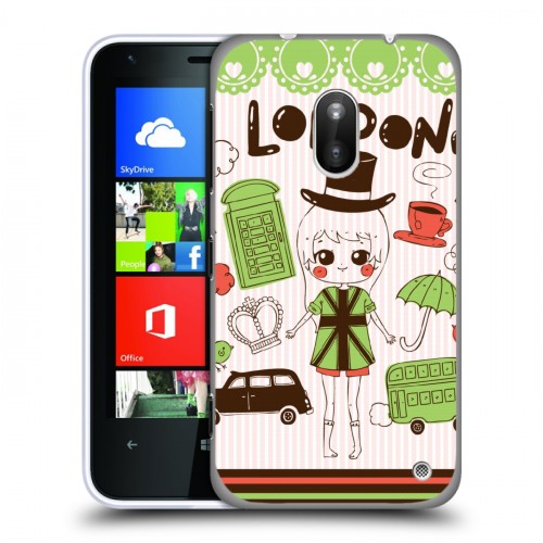 Дизайнерский пластиковый чехол для Nokia Lumia 620 Городские символы