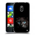 Дизайнерский силиконовый чехол для Nokia Lumia 620 Кот в темноте