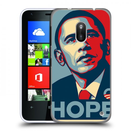 Дизайнерский силиконовый чехол для Nokia Lumia 620 Барак Обама