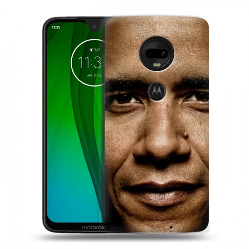 Дизайнерский пластиковый чехол для Motorola Moto G7 Барак Обама