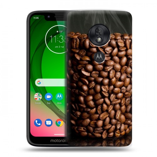 Дизайнерский пластиковый чехол для Motorola Moto G7 Play Кофе напиток