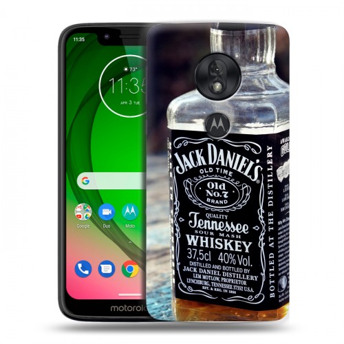 Дизайнерский пластиковый чехол для Motorola Moto G7 Play Jack Daniels