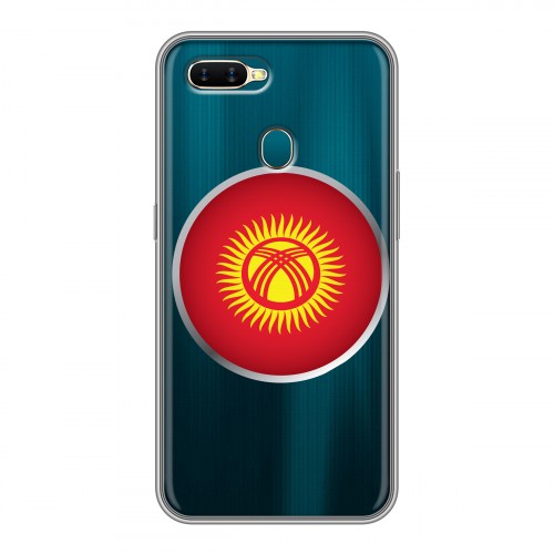 Полупрозрачный дизайнерский силиконовый чехол для OPPO AX7 флаг Киргизии