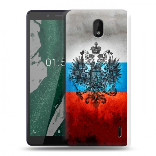 Дизайнерский силиконовый чехол для Nokia 1 Plus Российский флаг