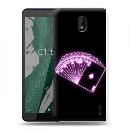 Дизайнерский силиконовый чехол для Nokia 1 Plus Неоновые образы
