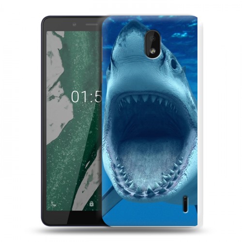 Дизайнерский силиконовый чехол для Nokia 1 Plus Акулы