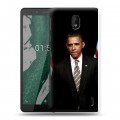 Дизайнерский силиконовый чехол для Nokia 1 Plus Барак Обама