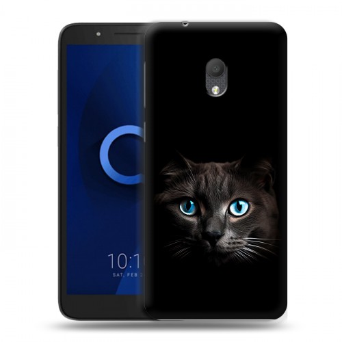 Дизайнерский пластиковый чехол для Alcatel 1C (2019) Кот в темноте