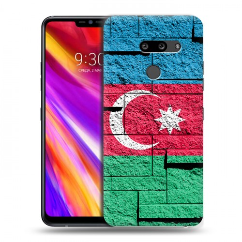 Дизайнерский пластиковый чехол для LG G8 ThinQ Флаг Азербайджана