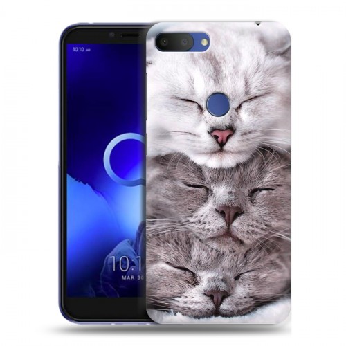 Дизайнерский пластиковый чехол для Alcatel 1S (2019) Коты