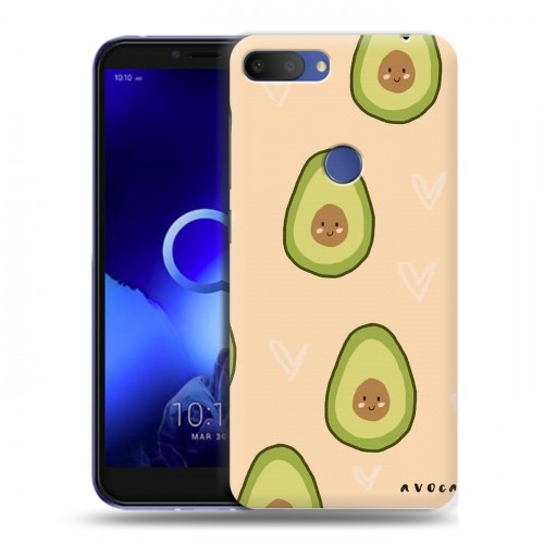 Дизайнерский пластиковый чехол для Alcatel 1S (2019) Веселое авокадо