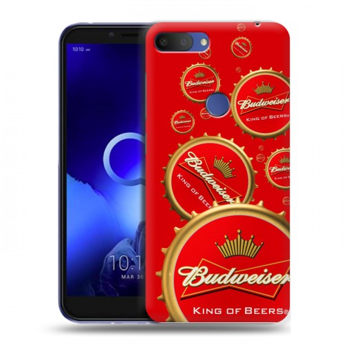 Дизайнерский пластиковый чехол для Alcatel 1S (2019) Budweiser
