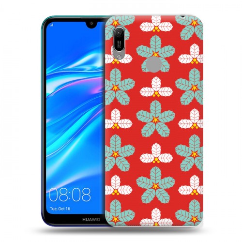 Дизайнерский пластиковый чехол для Huawei Y6 (2019) Ретро Рождество