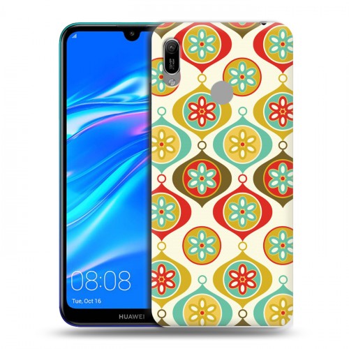 Дизайнерский пластиковый чехол для Huawei Y6 (2019) Ретро Рождество