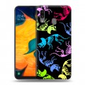 Дизайнерский силиконовый чехол для Samsung Galaxy A30 Узоры динозавров