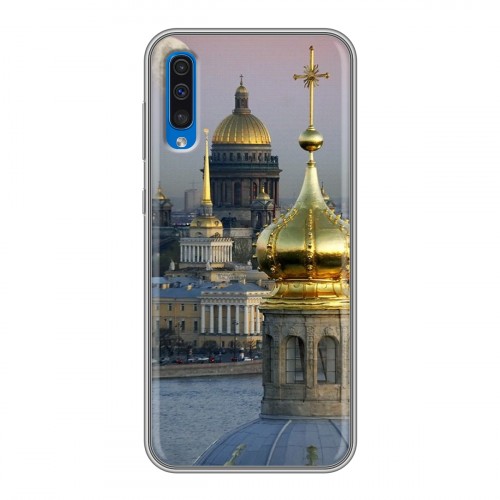 Дизайнерский силиконовый чехол для Samsung Galaxy A50 Санкт-Петербург