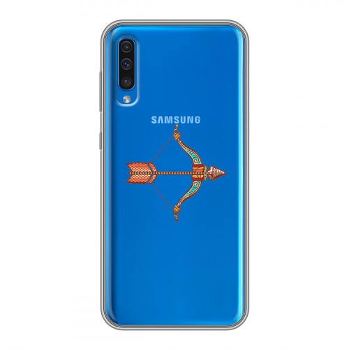 Полупрозрачный дизайнерский силиконовый чехол для Samsung Galaxy A50 Прозрачные знаки зодиака
