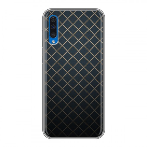 Дизайнерский силиконовый с усиленными углами чехол для Samsung Galaxy A50 Абстракции Сетка