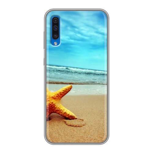 Дизайнерский пластиковый чехол для Samsung Galaxy A50 пляж