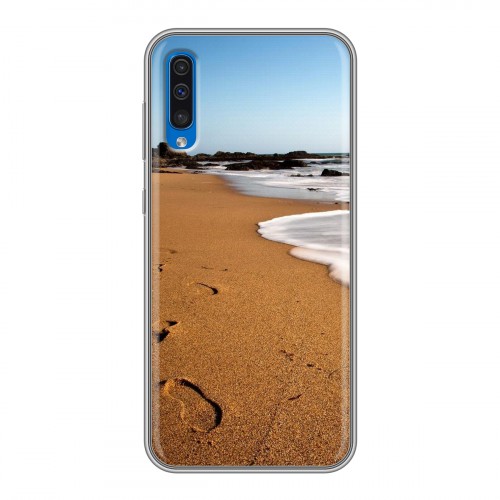 Дизайнерский силиконовый чехол для Samsung Galaxy A50 пляж