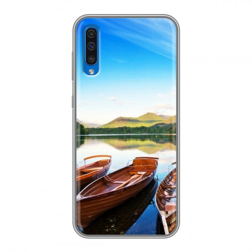 Дизайнерский силиконовый с усиленными углами чехол для Samsung Galaxy A50 озеро