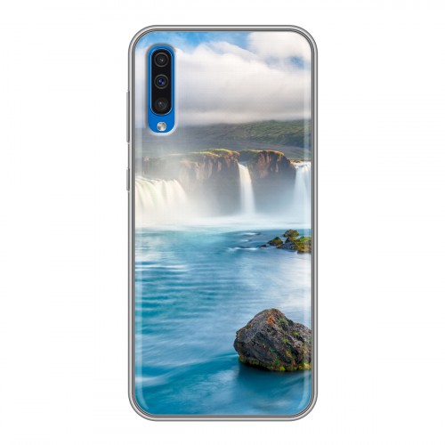 Дизайнерский пластиковый чехол для Samsung Galaxy A50 водопады