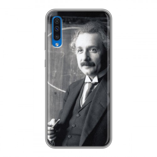 Дизайнерский силиконовый чехол для Samsung Galaxy A50 Альберт Эйнштейн