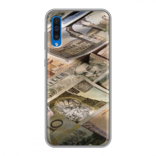 Дизайнерский силиконовый чехол для Samsung Galaxy A50 Текстуры денег