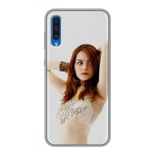 Дизайнерский силиконовый чехол для Samsung Galaxy A50 Эмма Стоун
