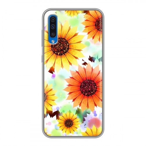 Дизайнерский силиконовый чехол для Samsung Galaxy A50 Органические цветы