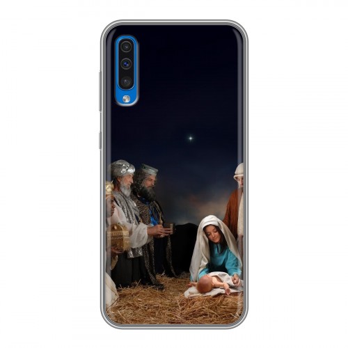 Дизайнерский силиконовый чехол для Samsung Galaxy A50 Рождество Христово