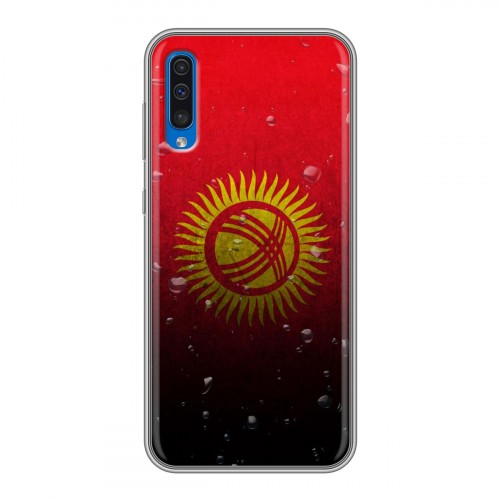 Дизайнерский силиконовый чехол для Samsung Galaxy A50 Флаг Киргизии