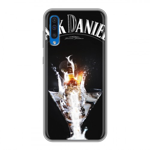 Дизайнерский силиконовый с усиленными углами чехол для Samsung Galaxy A50 Jack Daniels
