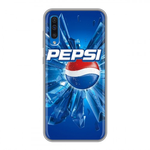 Дизайнерский силиконовый чехол для Samsung Galaxy A50 Pepsi