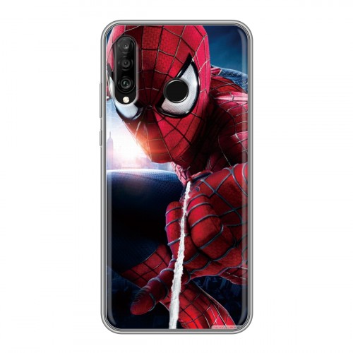 Дизайнерский силиконовый чехол для Huawei P30 Lite Человек-паук