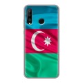 Дизайнерский силиконовый чехол для Huawei P30 Lite Флаг Азербайджана