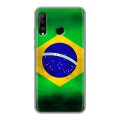 Дизайнерский силиконовый чехол для Huawei P30 Lite Флаг Бразилии