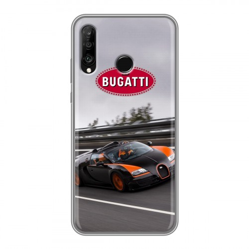 Дизайнерский силиконовый чехол для Huawei P30 Lite Bugatti
