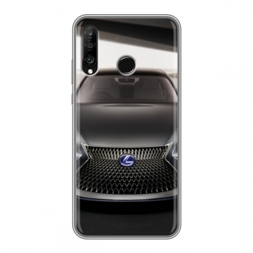 Дизайнерский силиконовый с усиленными углами чехол для Huawei P30 Lite Lexus