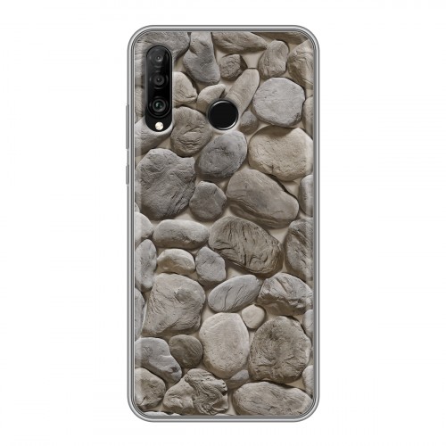 Дизайнерский силиконовый чехол для Huawei P30 Lite Текстура камня