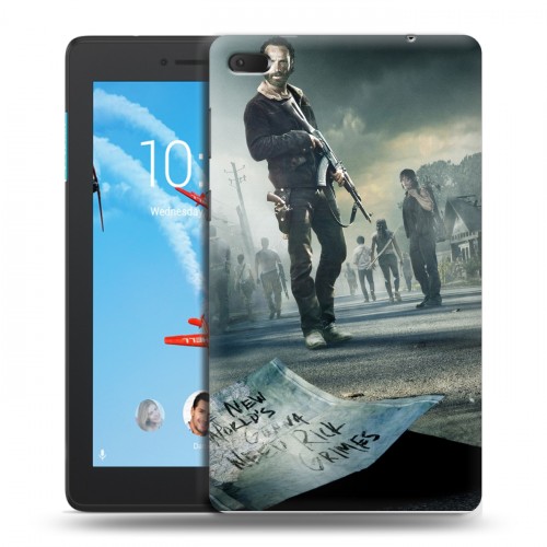 Дизайнерский силиконовый чехол для Lenovo Tab E7 ходячие мертвецы