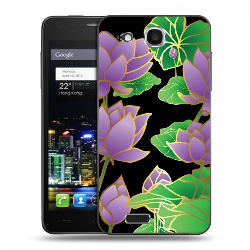 Дизайнерский пластиковый чехол для Alcatel One Touch Idol Ultra Люксовые цветы